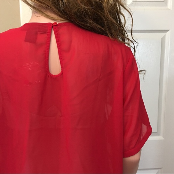 BUNDLE ME 😃 Ashley Stewart red beaded sequin top - Picture 8 of 8